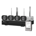 Kit Videovigilância Wi-Fi Nivian – 4 Câmaras 3 MP + 500 GB